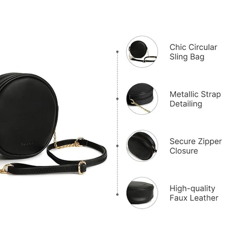 Slingsy Circular Sling Bag for Women, Girls and Ladies
