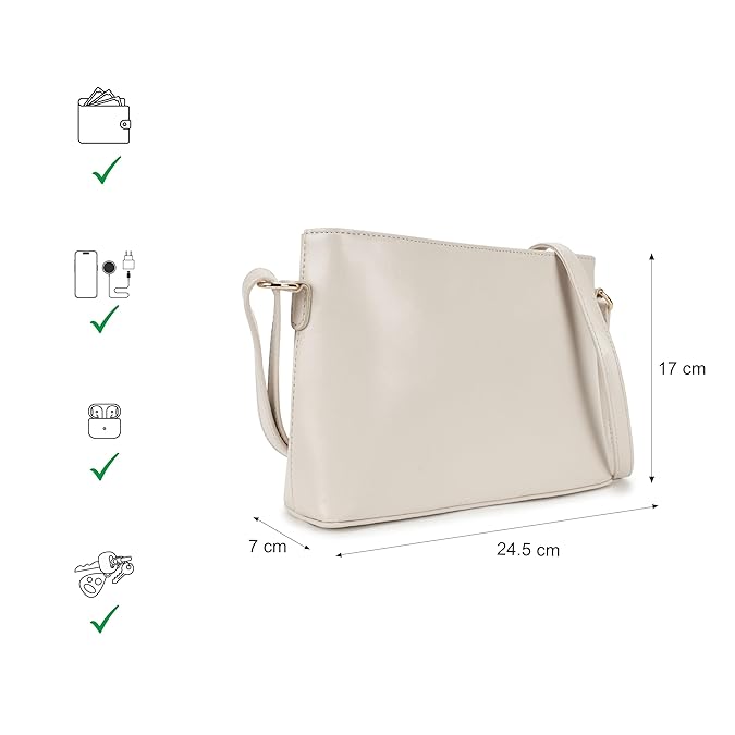 Slingsy Solid Casual Sling Bag for Women, Girls and Ladies with adjustable Sling Strap