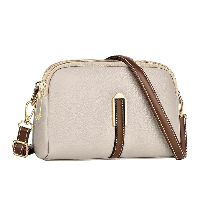 Slingsy Women's Girls Grains Cross Body Sling Messenger Bag (Sl8141-Bei, Beige)