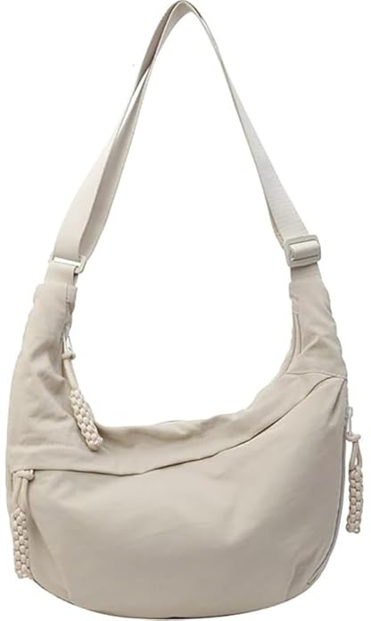 Slingsy Travel Crossbody Crescent Bags for Women Over Shoulder Purse with Zipper Half Moon Sling Bag & Waist Bag Unisex Chest Bag