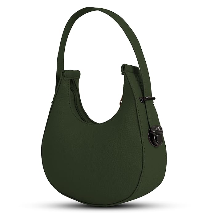 Slingsy Small Half Moon Women’s Handbag with Detachable Sling Strap – Stylish Crescent-Shaped PU Leather Shoulder Bag for Girls & Ladies | Compact Crossbody Purse for Travel & Daily Use