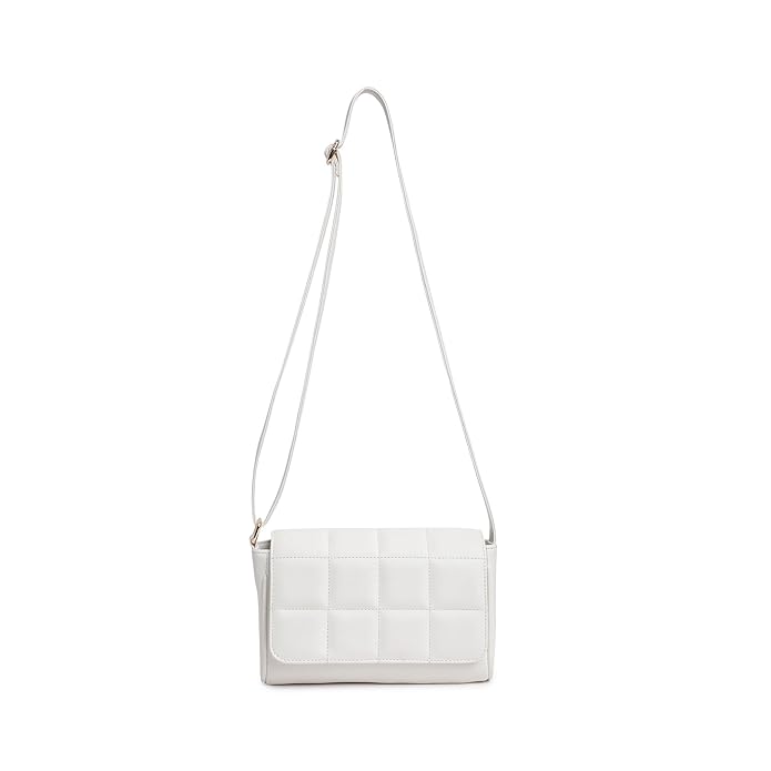 Slingsy Quilted Sling Bag for Women | Chic Crossbody Bag for Girls, Ladies, Women | Spacious Bag with Slip Pocket Made of Faux Leather